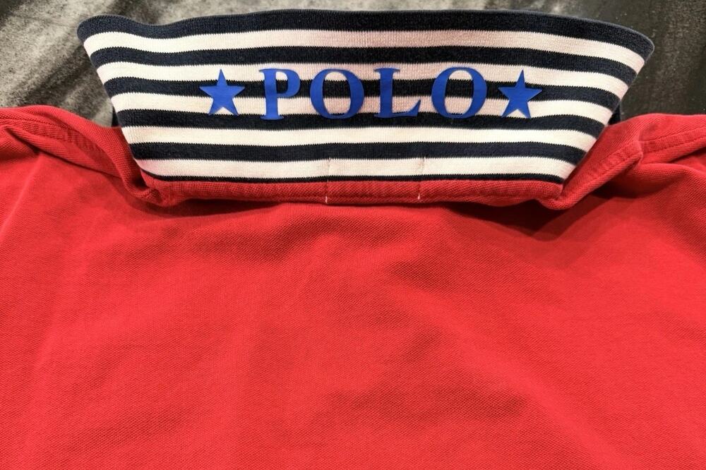 Polo Ralph Lauren Red Polo Shirt Large Tall LT Sleeve Logo Pop Collar USA